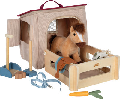 Pferd mit Pflege-Set