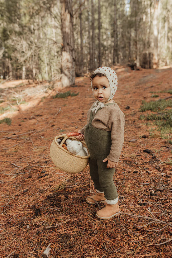 Legging mit Trägern TEDDY, Olive footless