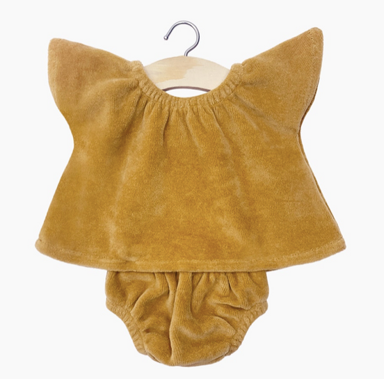 Bloomer und Top aus Nicki Stoff, Camel