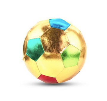 Stoffball Soccer gold & bunt, 22cm