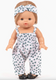 Bloomer aus Musselin und Headband, graublau gepunktet