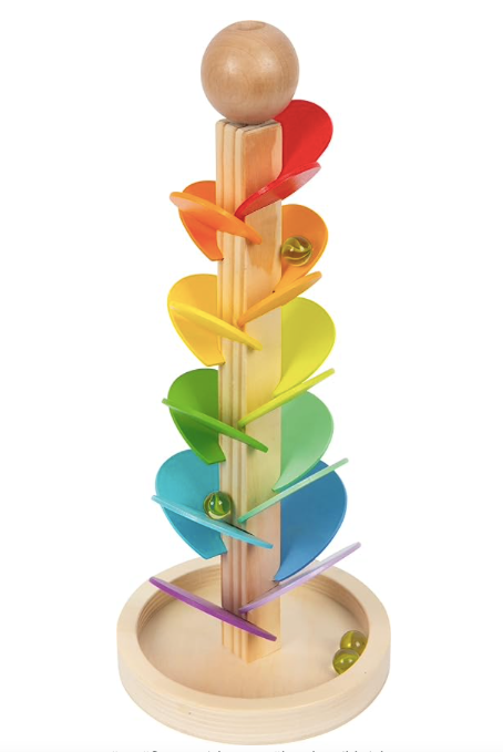 Klangbaum Murmelbahn aus Holz, Regenbogen