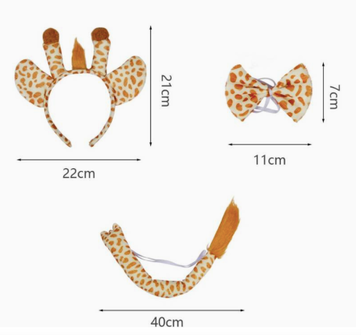 Kostüm Giraffe, 3-teilig