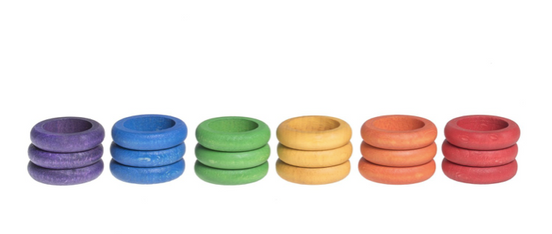 18 Ringe - Regenbogen Farben