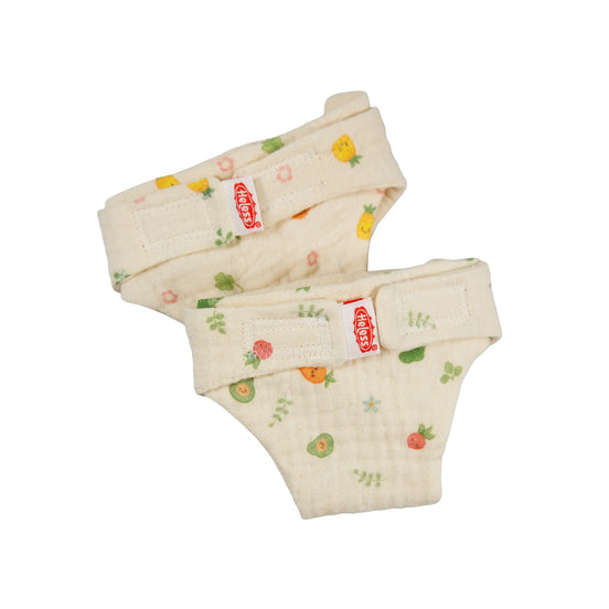 Puppenwindeln aus Musselin, 2er Set