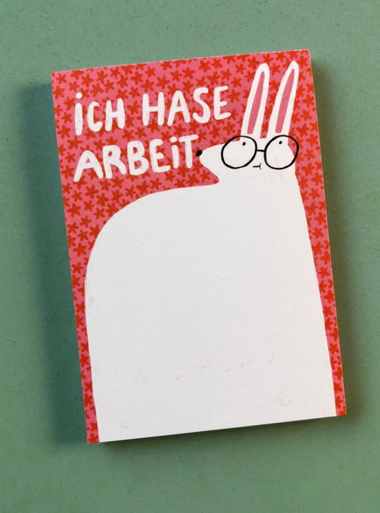 Notizblock Ich Hase Arbeit