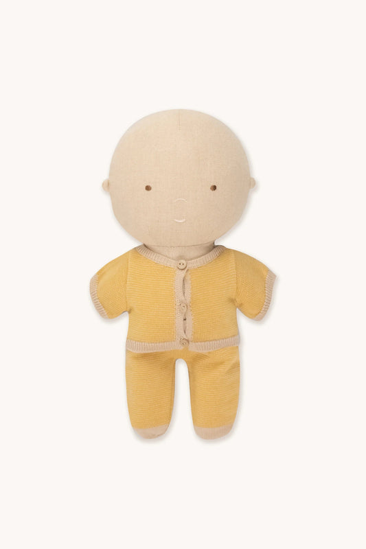 Gommu Cardigan, gestreift gelb