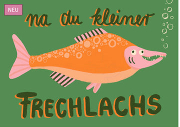 Postkarte Frechlachs