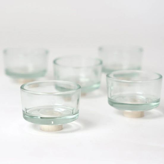 Teelichthalter aus Glas