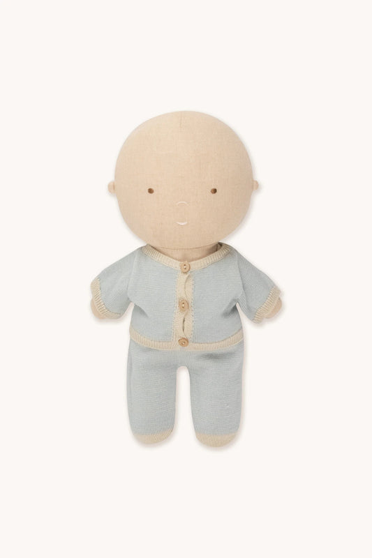 Gommu Cardigan, gestreift hellblau