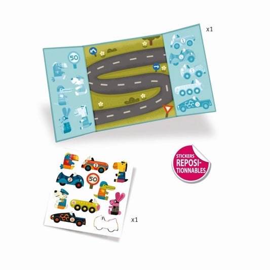 Stickerdekor: Autos (wiederverwendbar)