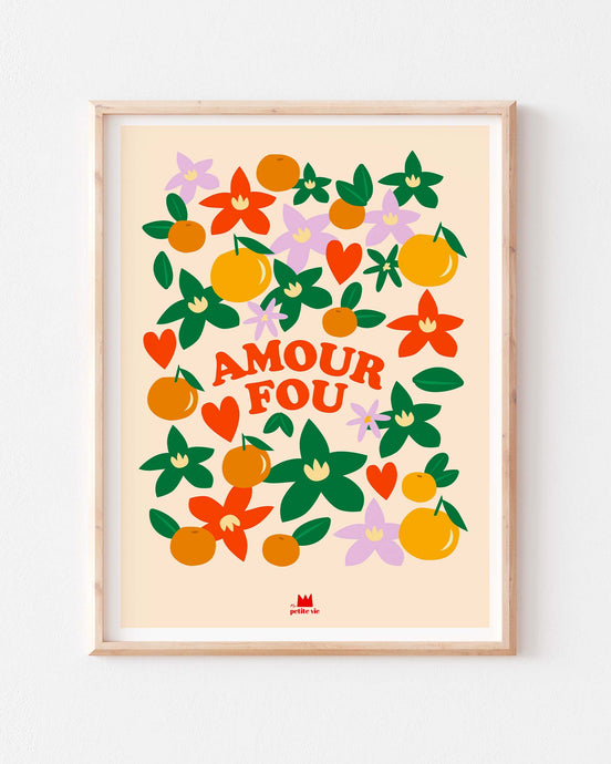 Poster Amour fou, 30x40cm