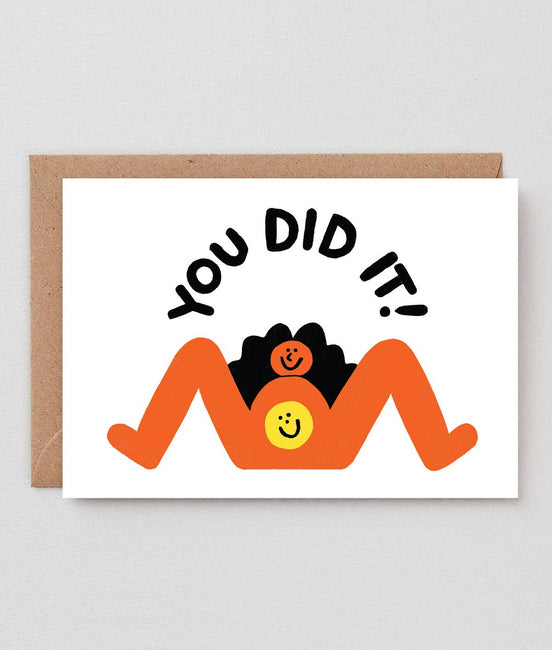 Klappkarte You did it!
