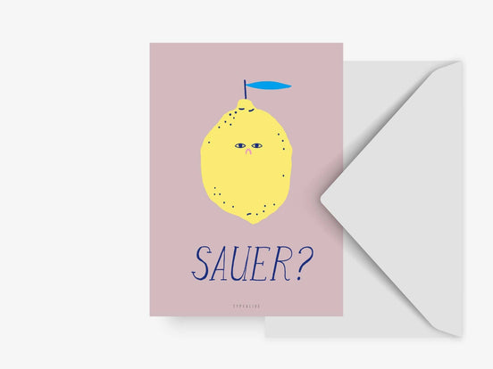 Postkarte Sauer