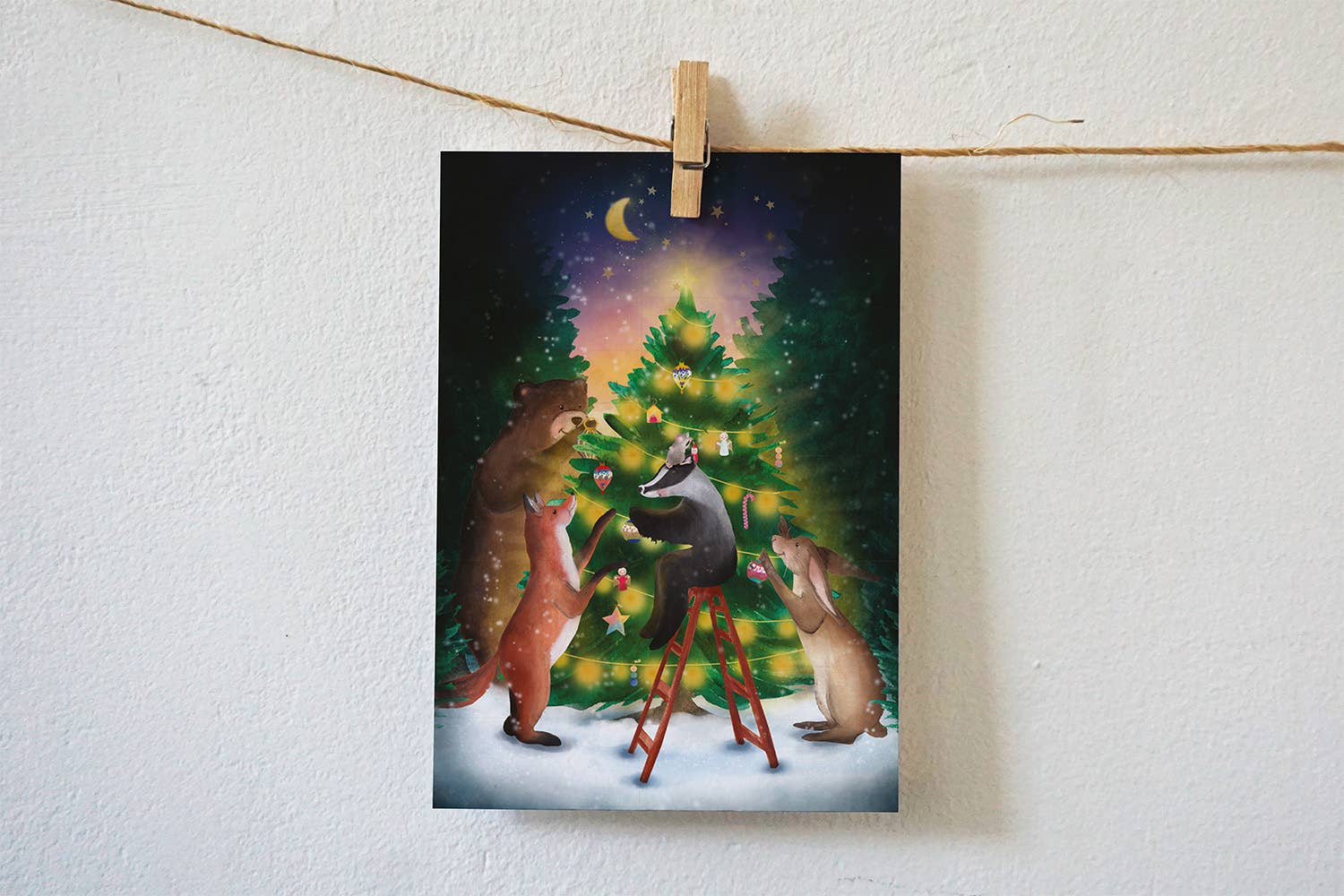 Postkarte Tannenbaum
