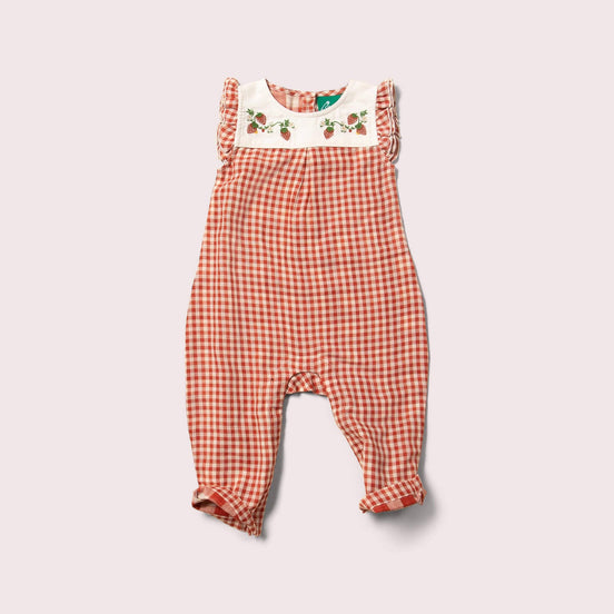 Sommer Strampler mit Erdbeeren (3-6 Mo)