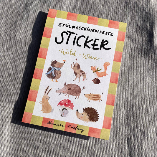 Spülmaschinenfeste Sticker Wald und Wiese