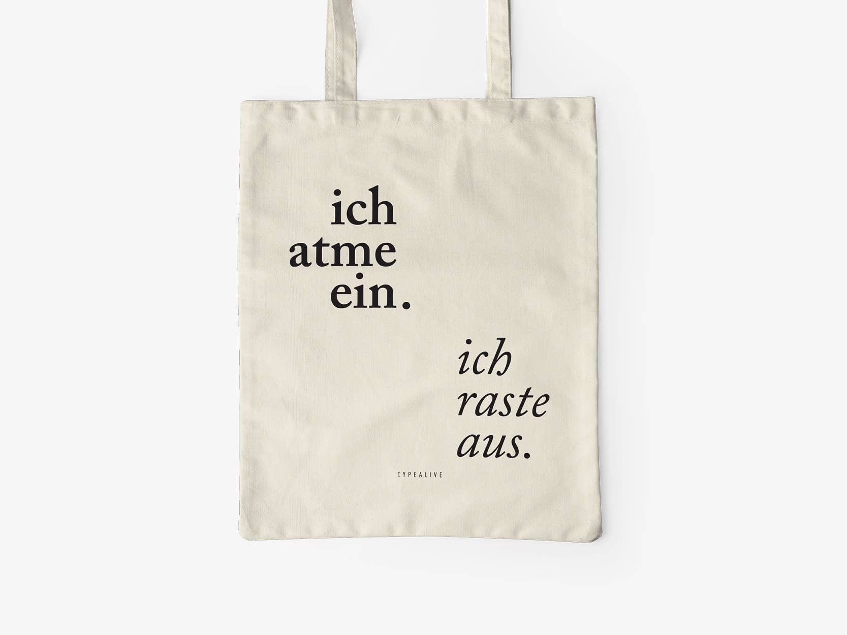 Baumwolltasche Einatmen