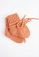 Booties aus Merinowolle (0-6 Mo), Pfirsisch