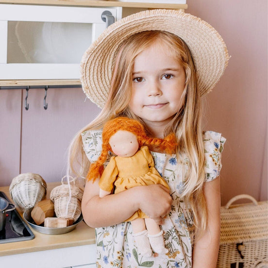 Stoffpuppe Anna inspiriert nach Waldorf, 25 cm