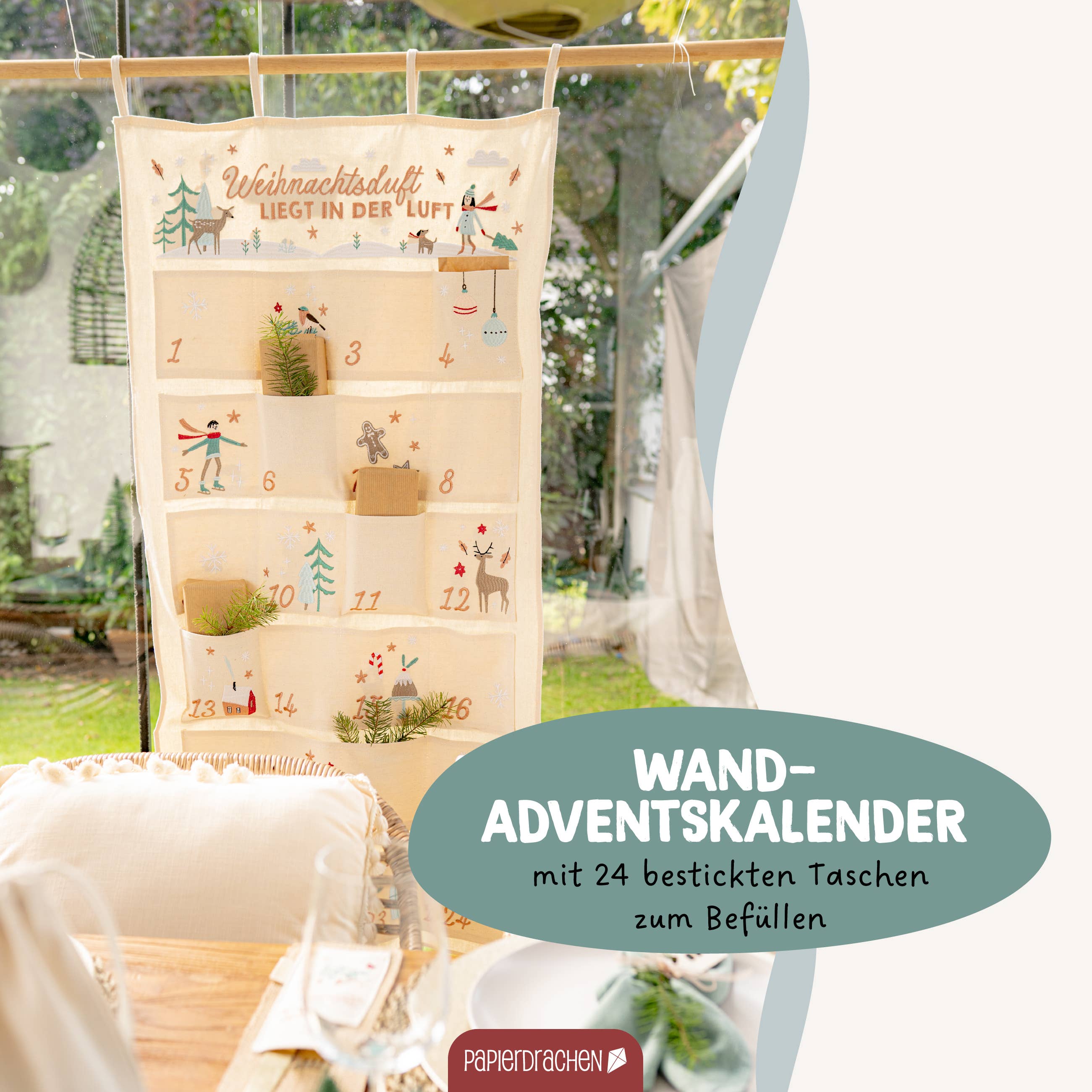 Adventskalender aus Stoff