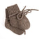 Booties aus Merinowolle (0-6 Mo), Mocha