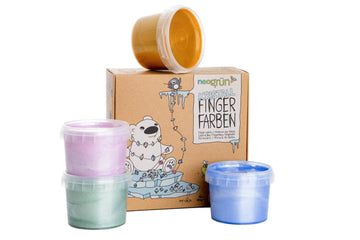 Kristall Fingerfarben bio 4er Set "Mika"