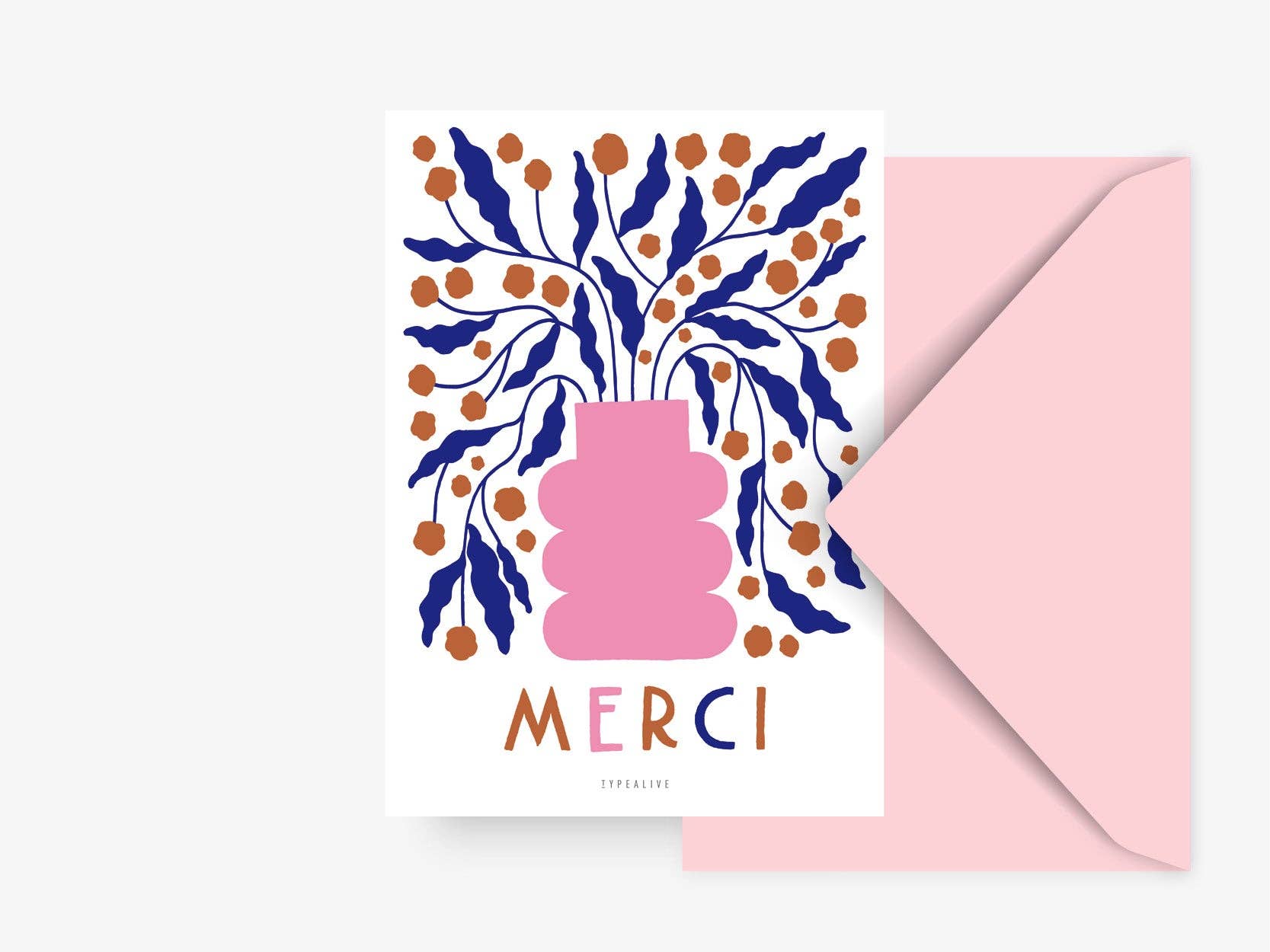 Postkarte Merci