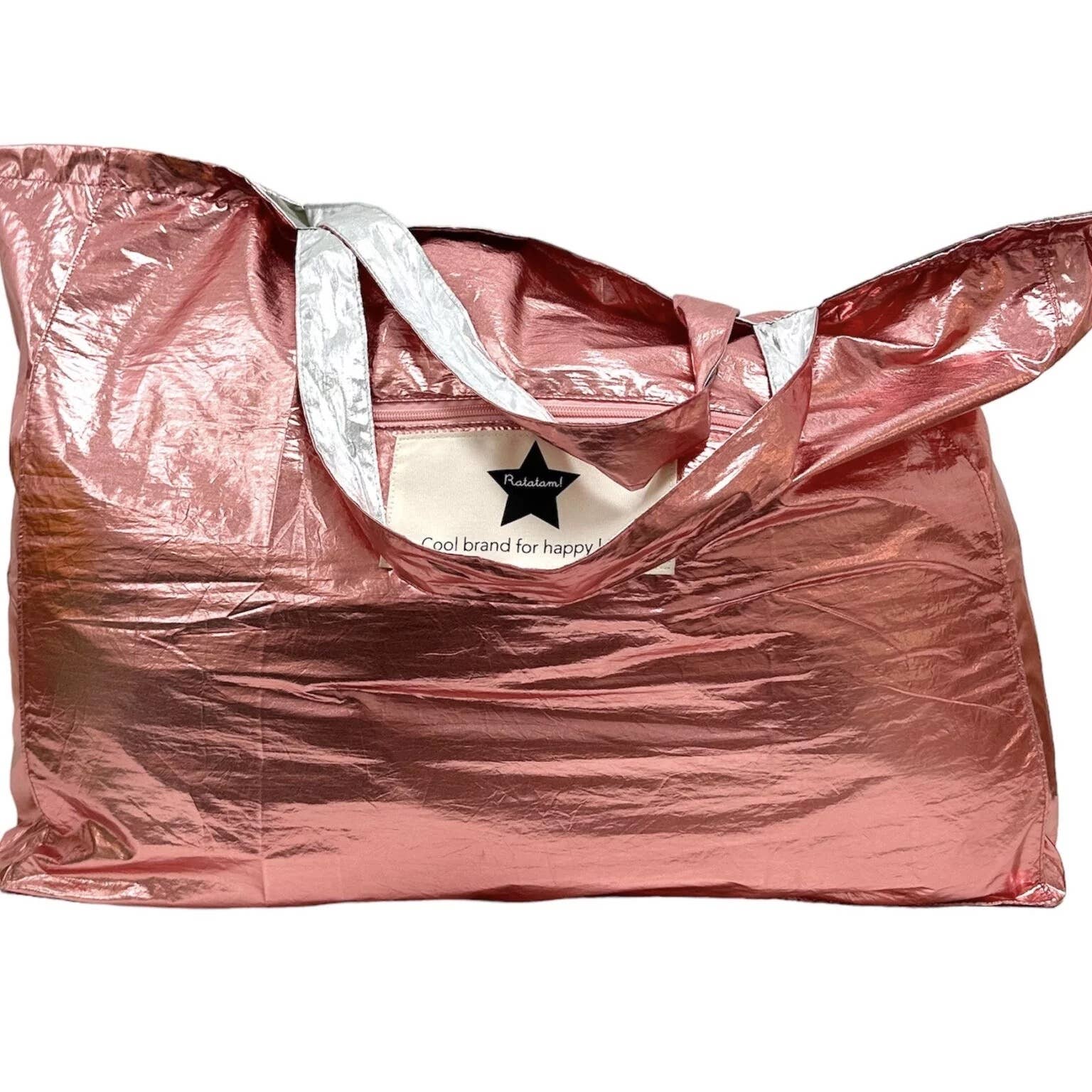 Wendetasche glänzend, Pink/Silber