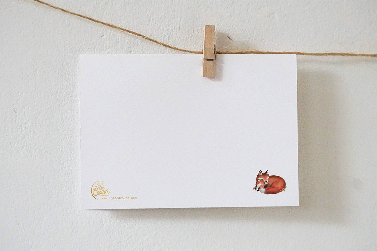 Postkarte Eltern-Kind Fuchs