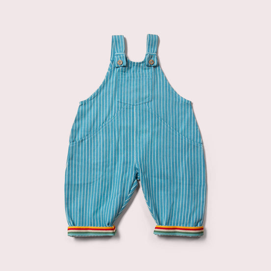 Latzhose Horizon Blue, rollbar (6-9 Mo)