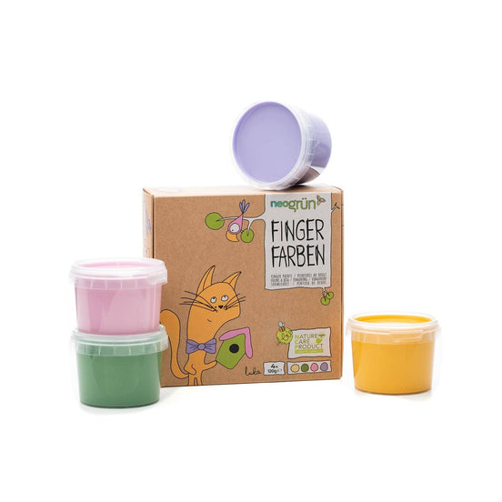 Fingerfarben bio & vegan, 4er Set "Luka"