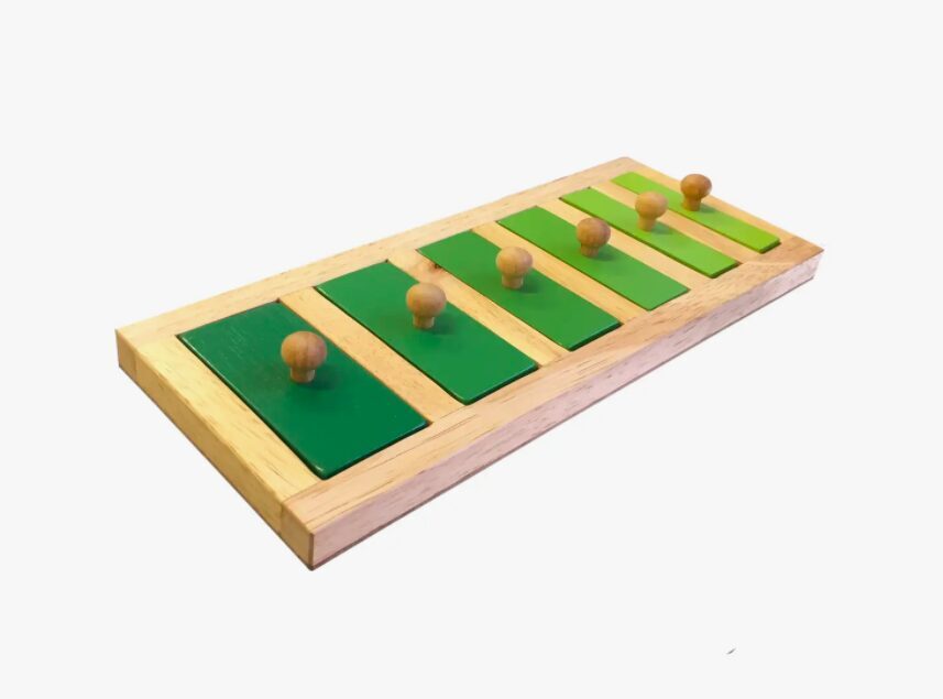 Montessori Rechteck-Puzzle aus Holz zur Größenordnung
