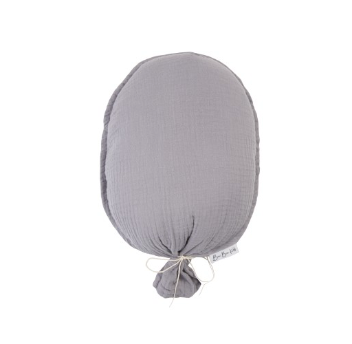 Stoff-Luftballon aus Baumwollmusselin, Grau