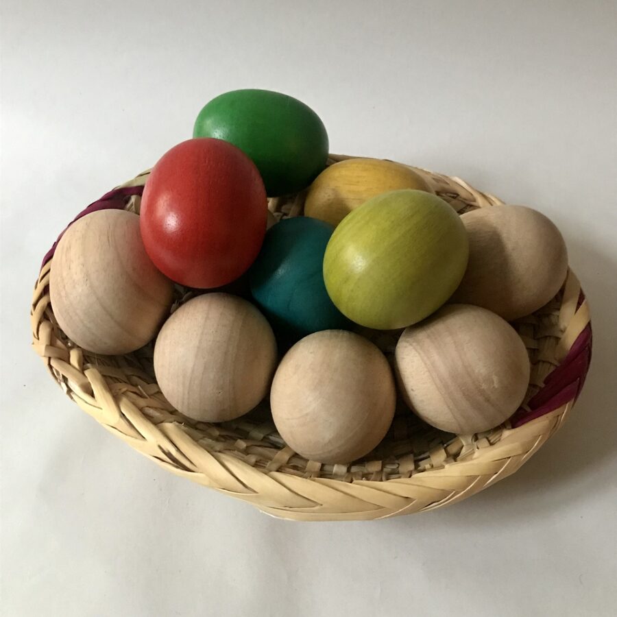 3 Jumbo-Eier aus Holz